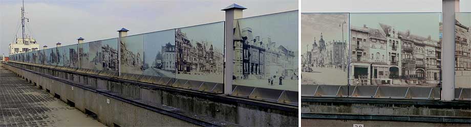 glazen retrowand rond de bovengrondse parking